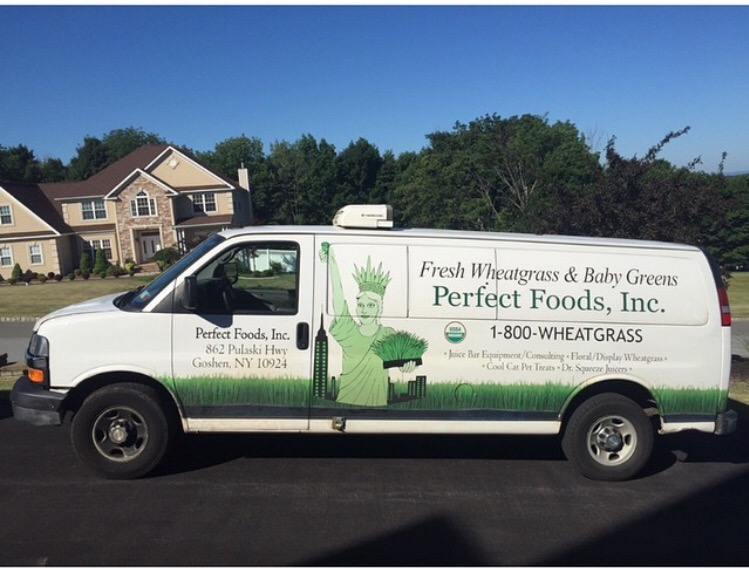 Home Delivery of Wheatgrass & Microgreens 1 wheatgrass van