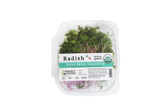 radish microgreens clamshell