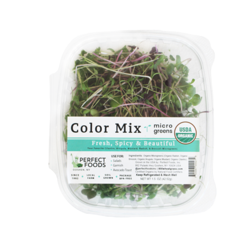color mix microgreens clamshell