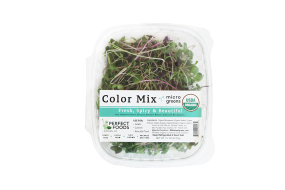 color mix microgreens clamshell