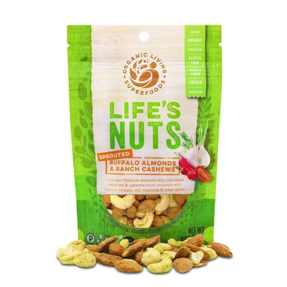 Organic Raw Sprouted Buffalo Almonds & Ranch Cashews - 1.4 oz