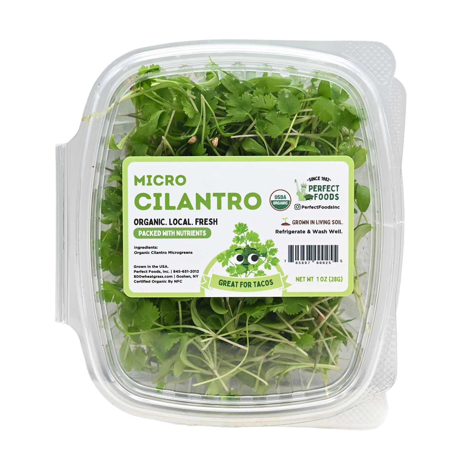 Cilantro Microgreens - Fresh, Organic 2 Cilantro Microgreens 1oz