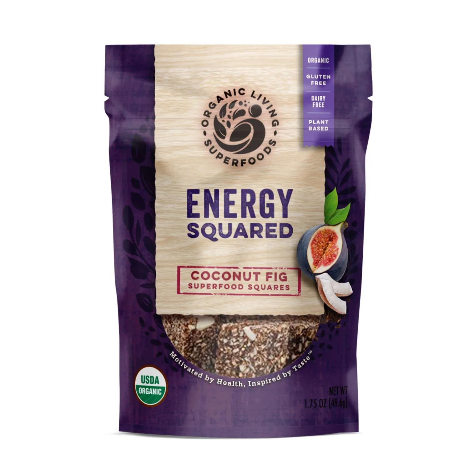 Organic Raw Coconut Fig Superfood Squares - 1.75 oz 1 Coconut Fig 1.75 oz